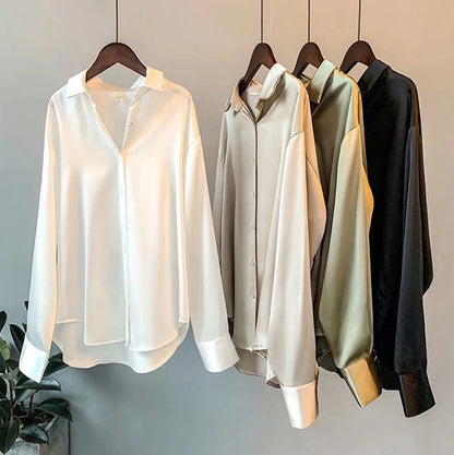 Korean White Loose Women Shirts